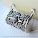 Pink CZ Locket Pendant with 20 in bead Chain- all 925 Sterling Silver P32J