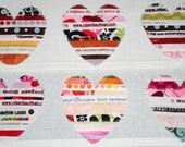 Tea Towels Fabric Selvage Hearts - Set of 2