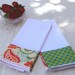 Tea Towels - "Sassy Summer" Fabric Trimmed - Set of 2