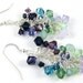 Gemstone Inspiration Swarovski Crystal Sterling Silver Cascade Earrings Faux Fluorite
