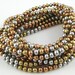 Heavy Metal Mix set of ten stretchy seed bead bracelets SIZE: extra large 8 inches