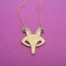 golden fox face necklace