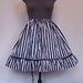 Gothic Lolita BLACK WHITE STRIPE RUFFLE LACE SKIRT