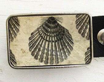 thumbnail image 2 of Vintage Brass Nautical Navy Buckle – Military Style Metal Belt Buckle – Blue Accents 2 of 6