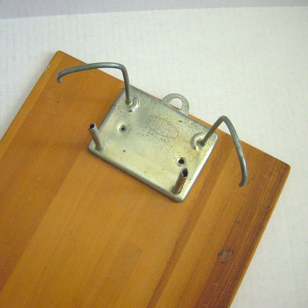Industrial Hanging Wooden Two Ring Clipboard Stempco Dallas