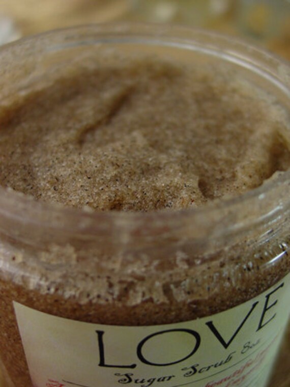 Vanilla rose jasmine body sugar scrub with natural oils and vanilla beans spa body treatment