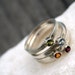 CLEARANCE: Gemstone Sterling Silver Stacking Ring- Amethyst, Peridot, Sky Blue Topaz, Citrine, Garnet