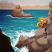 Ocean Art, Elephant Painting, California, Ocean Print, Coastal Art, Wave, Surf - "I believe in you" - Art Print 13x19