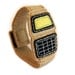 Calculator Watch Bracelet - Geeky Felt Accessory - Small Beige