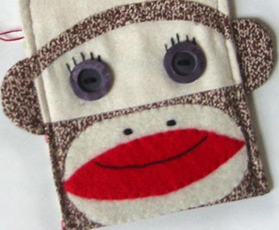 sock monkey coin purse