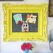 SALE Chalkboard Magnetic Memo Board Fancy Ornate Frame Sunshine Yellow