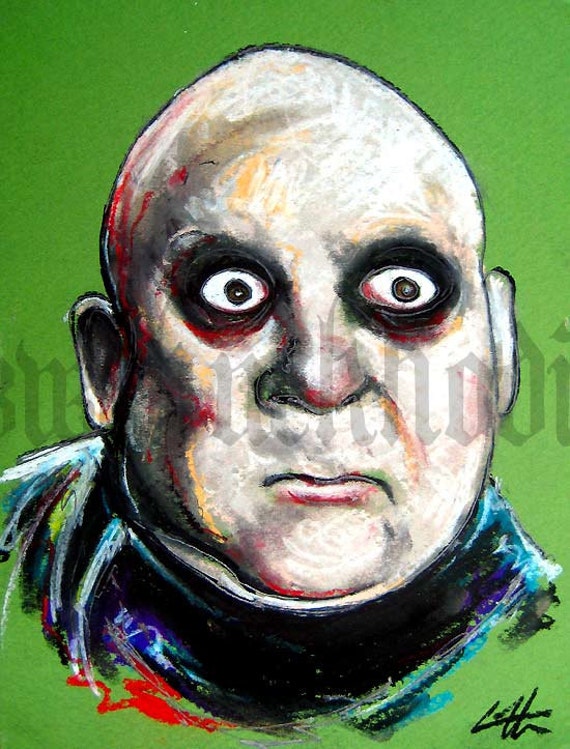 Drucken Sie 8 x 10 "- Onkel Fester - die Addams Familie Horror dunkle Kunst