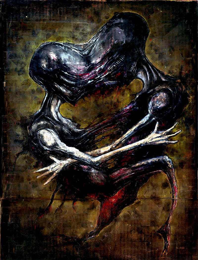 Print 5x7 5906 Dark Art Alien Horror Spooky 