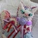 Happy Catz Mid Size Calico Quilty Critter Kitty Cat with bonus LOVE TOKEN - New Styles