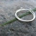 recycled sterling silver hoop earrings-- primitive, handmade by thebeadedlily on etsy