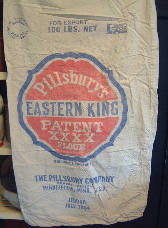 VINTAGE Pillsbury cotton Flour Sack (Feed Sack)