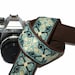 Camera Strap - Teal and Brown Brocade - SLR, DSLR by HowardAvenue