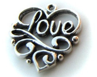 Sterling silver love heart pendant MSIA TEAM