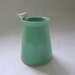 Bird Ceramic Vase in Vintage Green with a White Bird