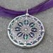 Round Stained Glass and Filigree Pendant (SGV-P9)