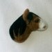 Needle felted horse head pin