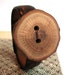 EcoCuff - Unique Tree Limb Button on Skinny Rustic Leather Band - OOAK