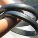 Frosted Pearls Vintage Lucite Bangles Moonglow Bracelets Mid Century Matching Set Lot SlaTe Gray
