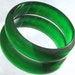 Sea GLass Green Vintage Lucite Bangle Christmas Ocean Tumbled Unique Bracelet Translucent Beach Unique Rockabilly