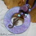 Vintage Brass Seahorse Purple Polymer Clay GoGo Pendant