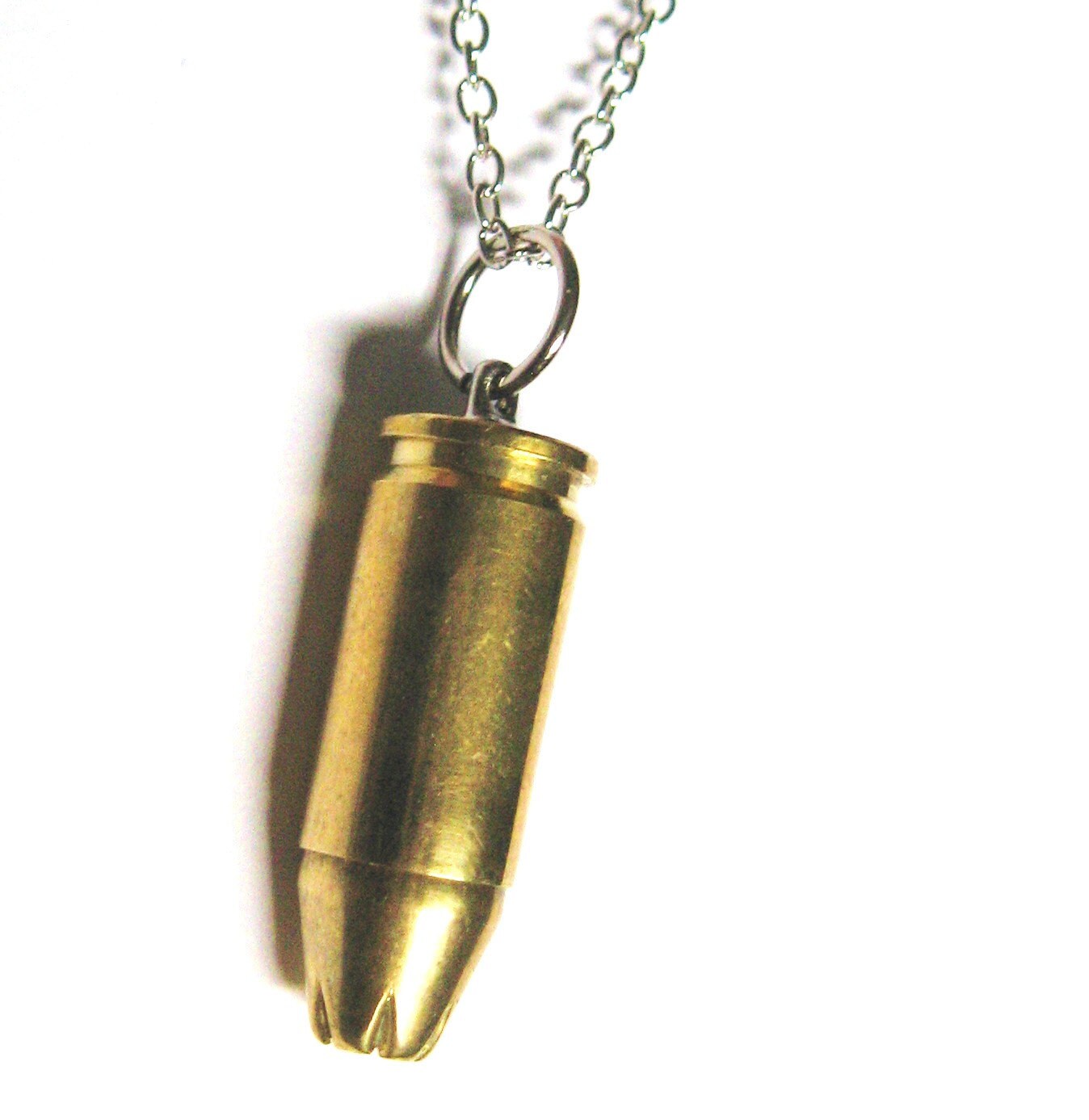 CLEARANCE 9mm Pistol Bullet Casing Shell Necklace by Gr0glmann