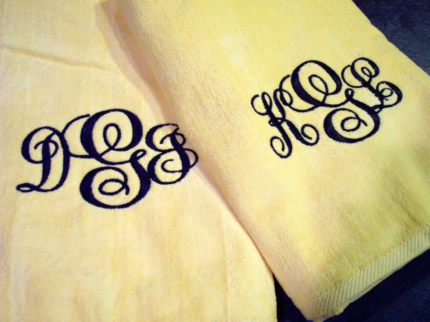 Monogrammed Honeymoon Beach Towels CUSTOM