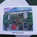 Blank Card, Dublin Ireland, Watercolor, Painting, Print, Irish Cottage, Sheltie Dog