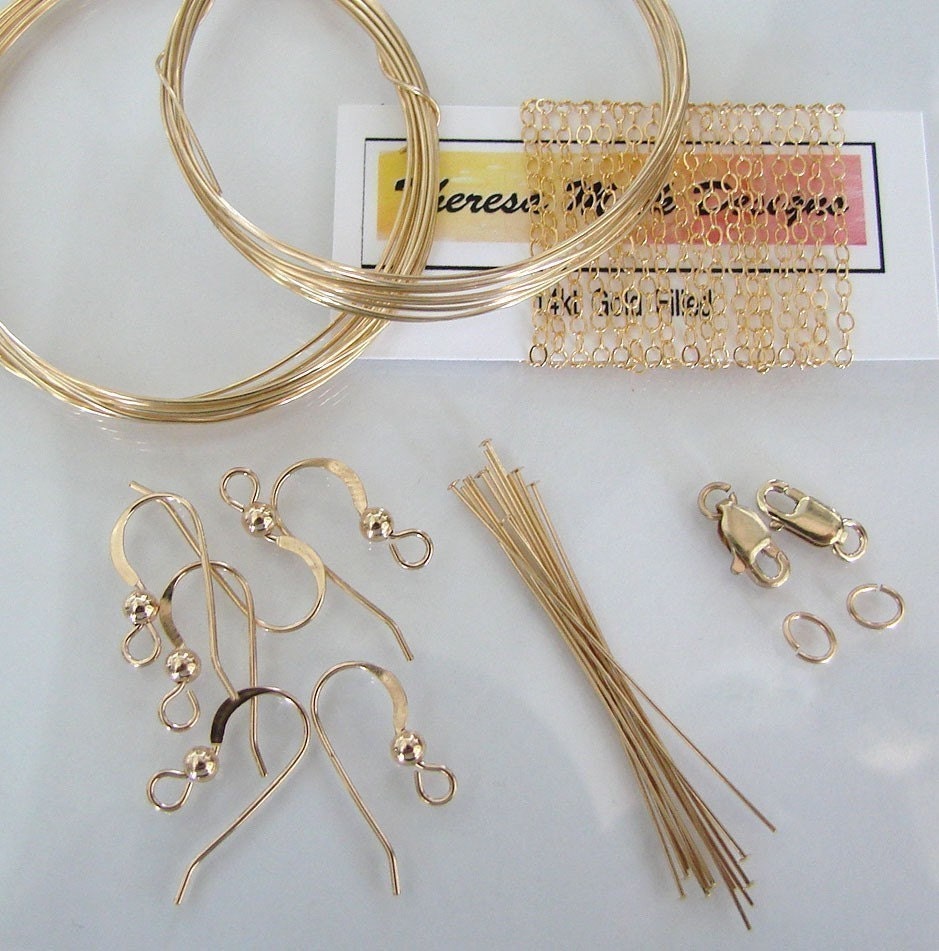 Beginners Jewelry Making Kit 14K Gold Filled OR Sterling