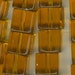 8mm Dark Yellow Amber Glass Cube Spacer Beads 16 Inch Strand Bead Spacers