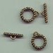 Set 2 Round Rope Toggle Antique Copper Pewter - Style 2487