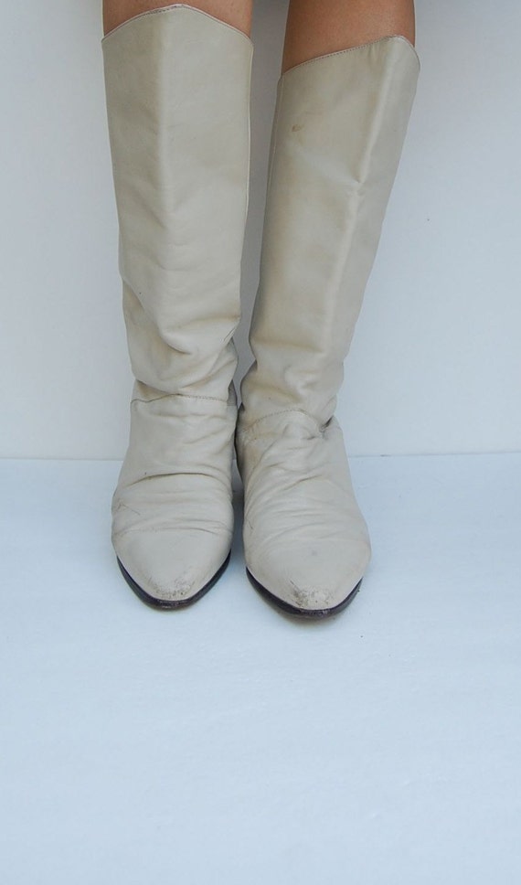 slouch boots leather flat