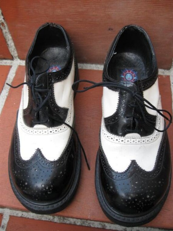 wingtip two tone shoes
