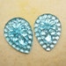 Vintage Multi Faceted Teardrop Glass Cabochon