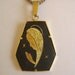 Vintage Damascene Necklace - Madonna in gold and black - Sarah Cov