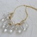 Iridescent Clear Glass Cluster Bib Necklace