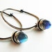 Labradorite Hoop Earrings, Labradorite Earrings - Drop of Neptune