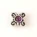 Swarovski Crystal Metal Sliders - Amethyst - 10pc