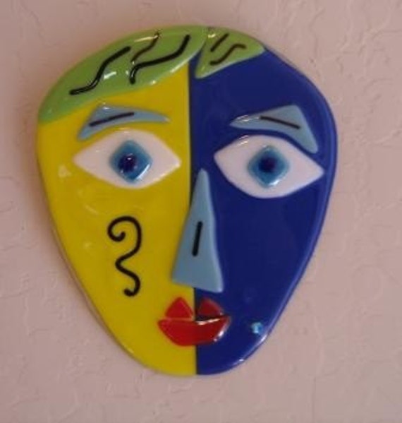 Fused Glass Face Mask Wall Art Monique