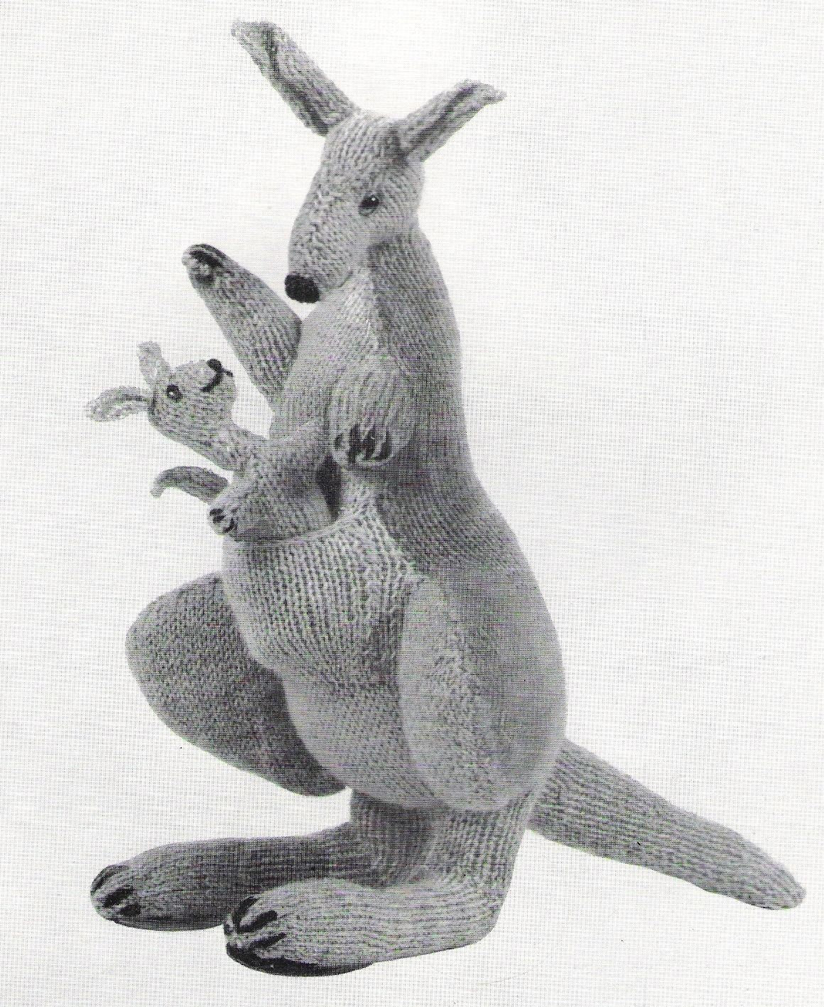 VIintage Kangaroo and Joey Knitting Pattern PDF Instant