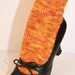 Sunshine Yellow and Orange Winter Socks with Silk, Hand-knit by Janie, W 7-9, Lovely Day