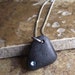 Beach Stone Jewelry - Beach Rock Necklace - Black and Blue