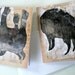 Two Forest Beasts Greeting Card Set / original illustration reproduction print