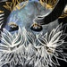 Entrapment Blue Sea monster Original Painting on Wood Panel