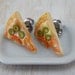 Tomato and Olive Pizza - Studs / Post Earrings