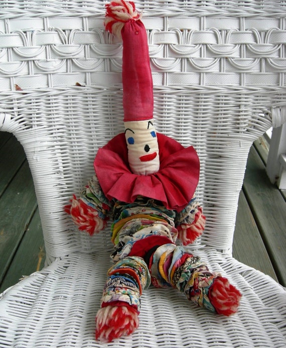 Vintage Yoyo Cloth Clown Doll